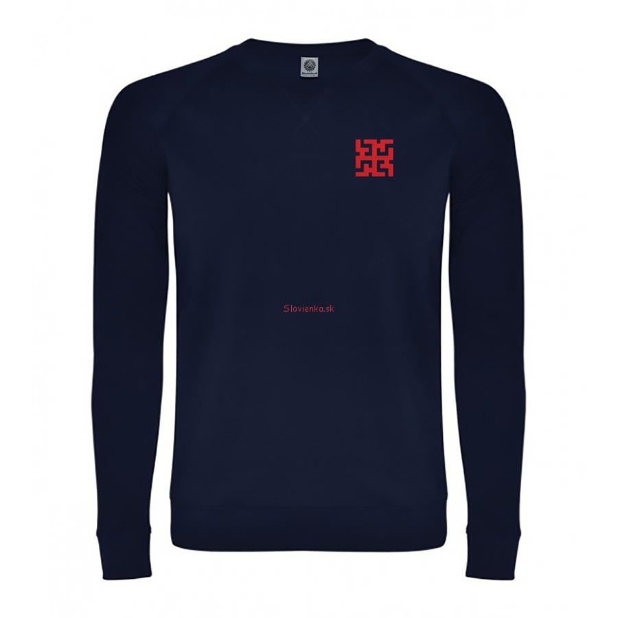 vysivane saty, textil,panska-mikina-namornicka-modra-Duchobor-1. Slovienka.sk