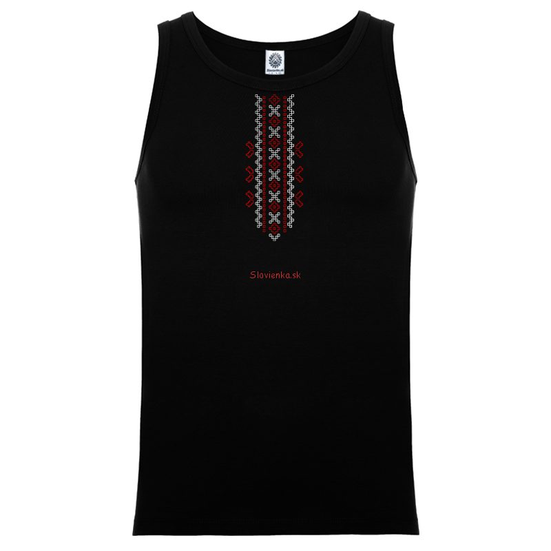 MUž_tielko-cierne-VZOR-1-biele-červ_slovienka.sk