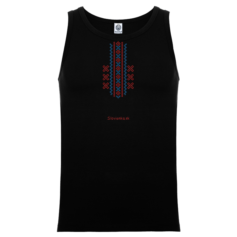 MUž_tielko-cierne-VZOR-1-červ-modre_slovienka.sk