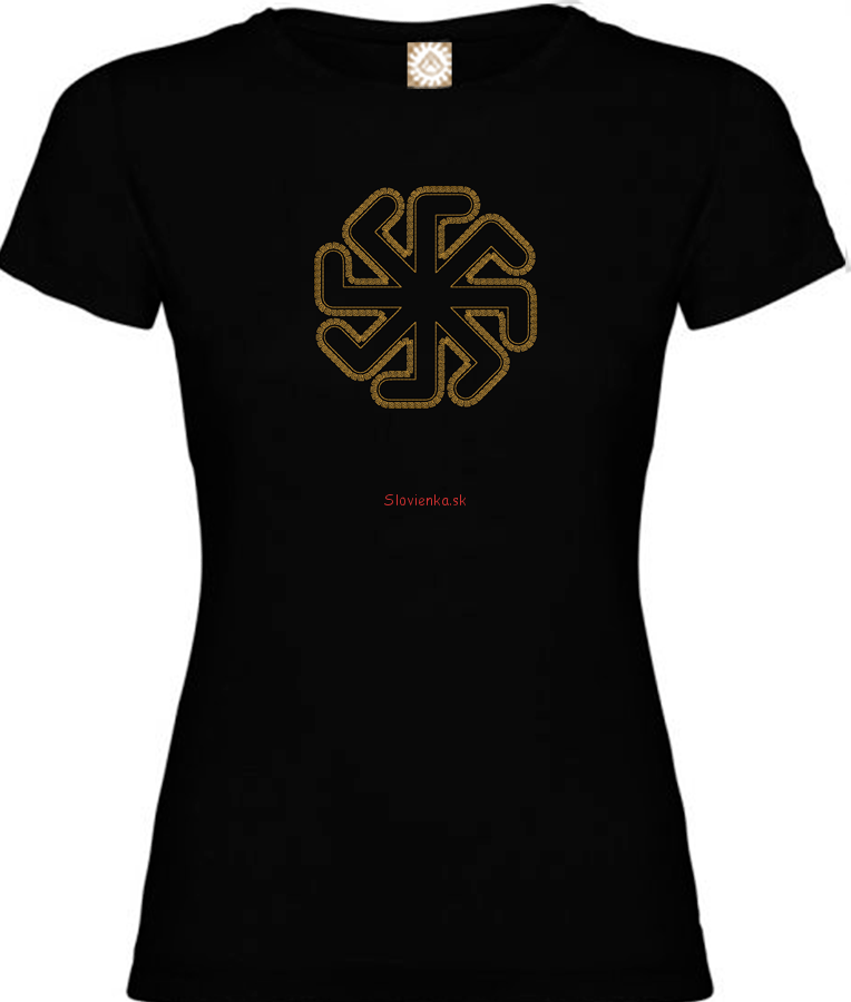 Žena-Tricko-cierne-Ladinec-zlate_slovienka.sk