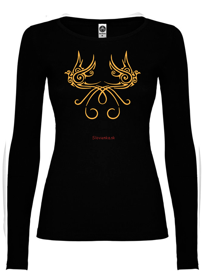 DLHE-TRICKO-Zena-zar-ptica-cierna-zlata_slovienka.sk