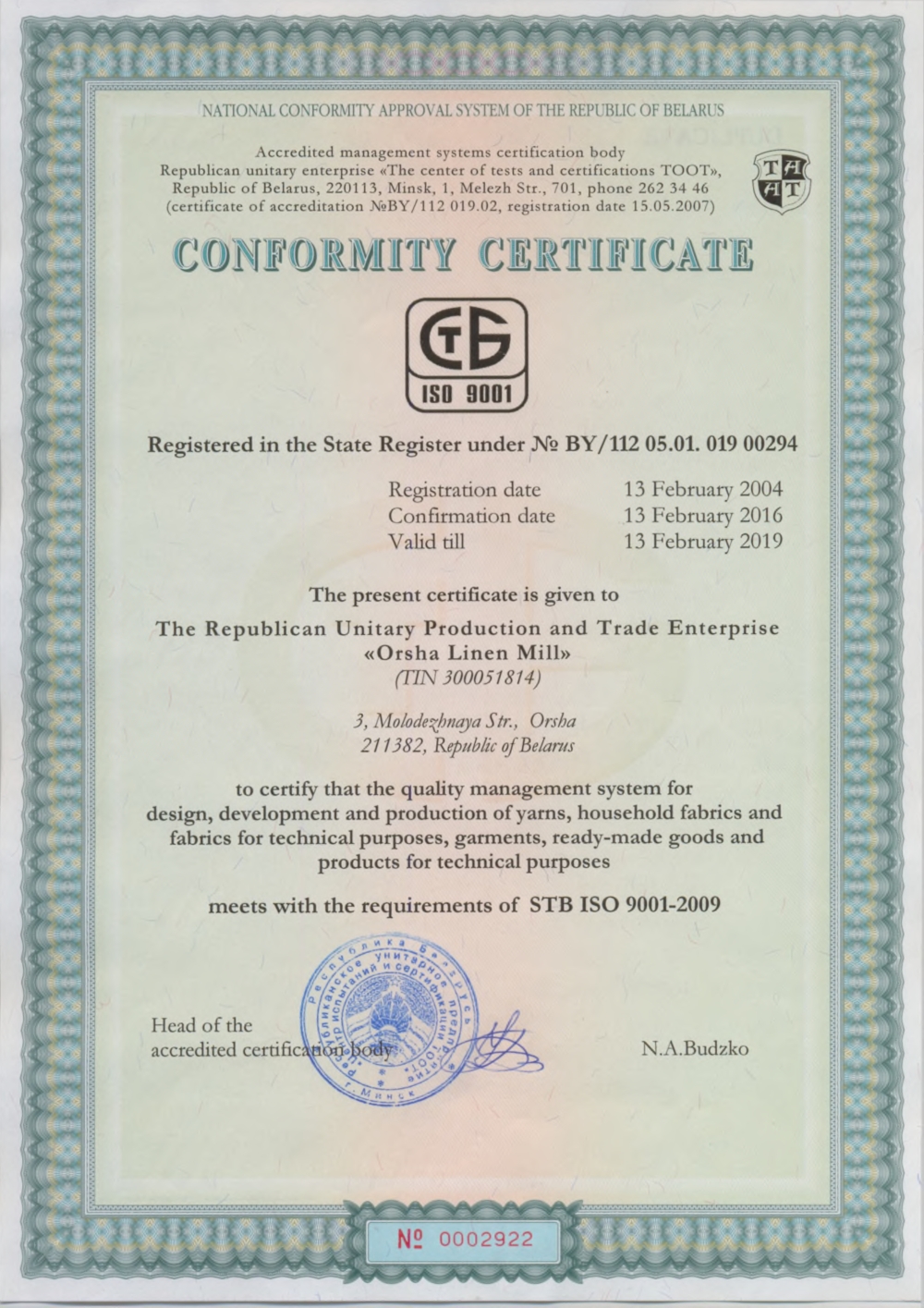 Ľanové produkty_slovienka.sk certifikat CE