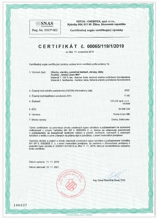certifikát-lan-uterak-utierky-postelne plachty-slovienka.sk