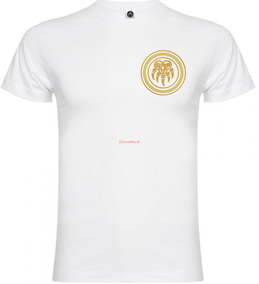 Pecat-Velesa-laba-medvede-Tricko-biele-muz-slovienka.sk