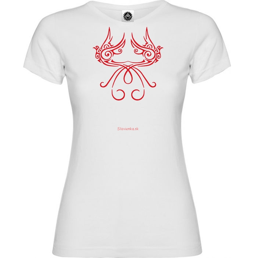 Tričko s výšivkou Vták ohnivák (dvojitý, červený)