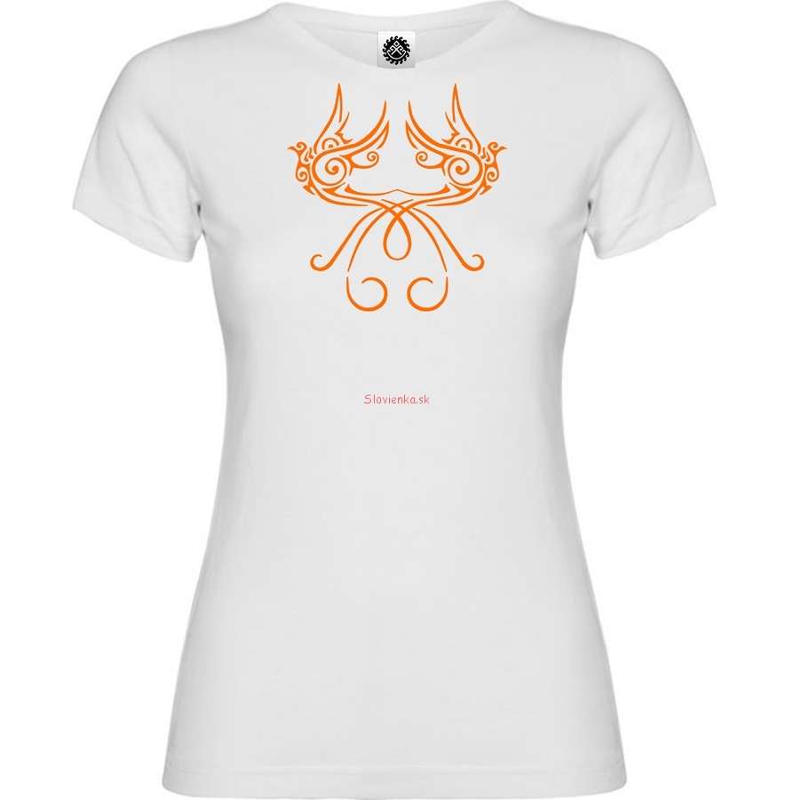 Tričko s výšivkou Vták ohnivák (dvojitý, oranžový)