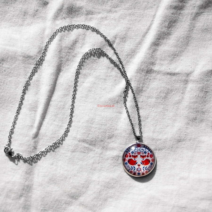 Nahrdelnik-s-retiazkou,-ludovy-motiv,liska,-lisky-,privesok,-sperk,-slovienka.sk