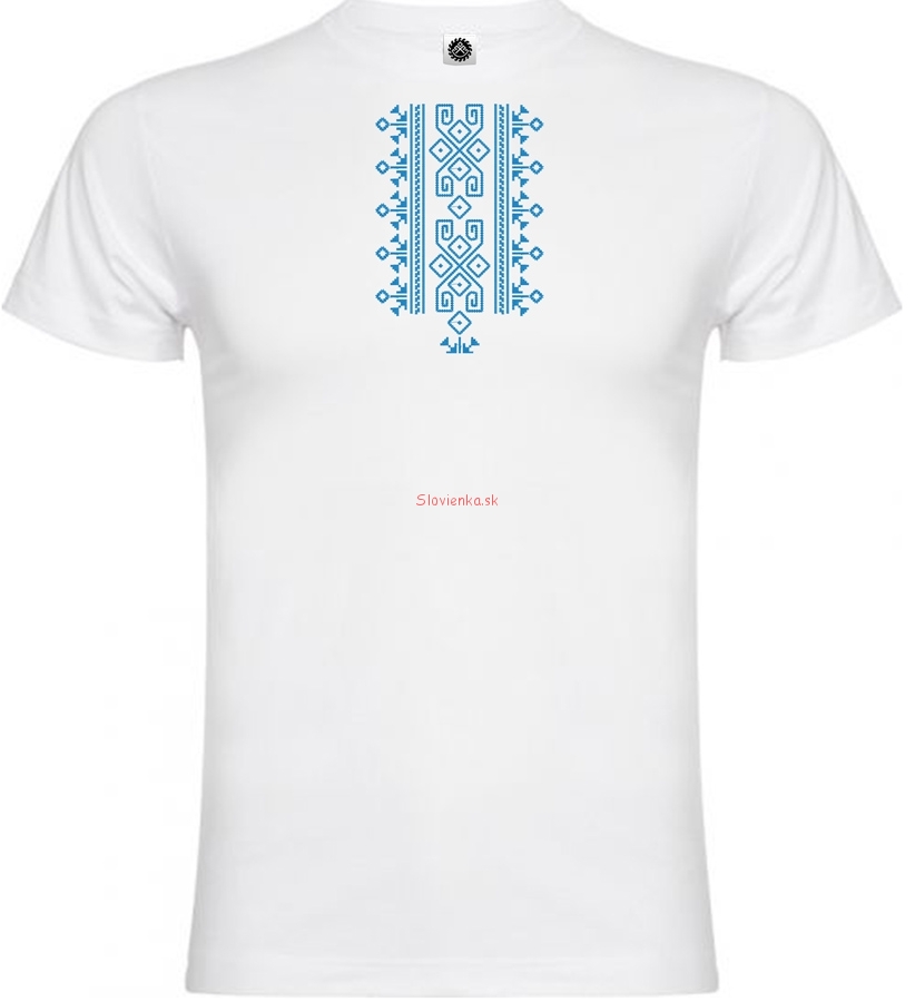 Vysivane_tricko_panske_muz_biele_ukrajinsky_narodny_vzor_prvky_slovanske_modre_slovienka.sk