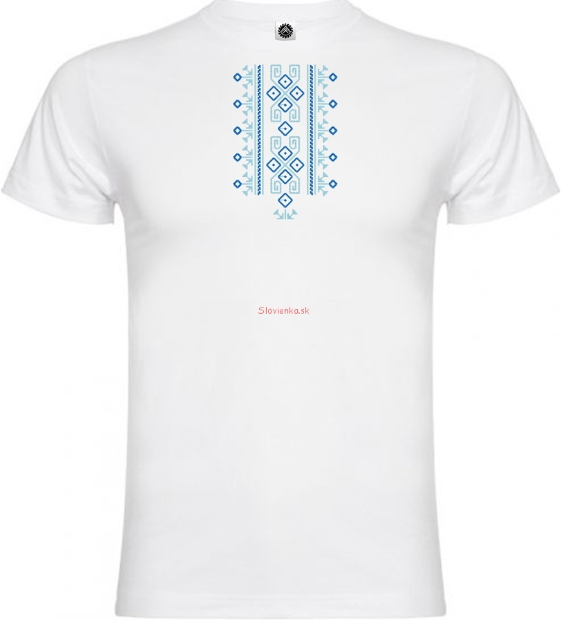 Vysivane_tricko_panske_muz_biele_ukrajinsky_narodny_vzor_prvky_slovanske_svetlo-modro_modre_slovienka.sk
