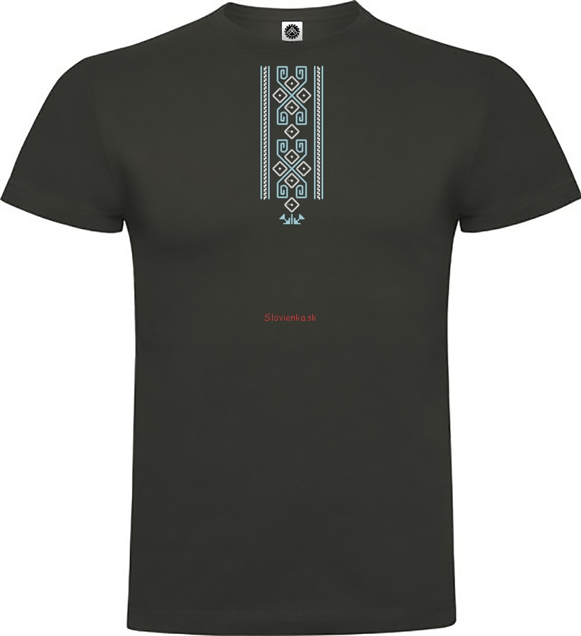 Vysivane_tricko_panske_muz_cierne_ukrajinsky_narodny_vzor-PAS-prvky_slovanske_bielo_modra_slovienka.sk