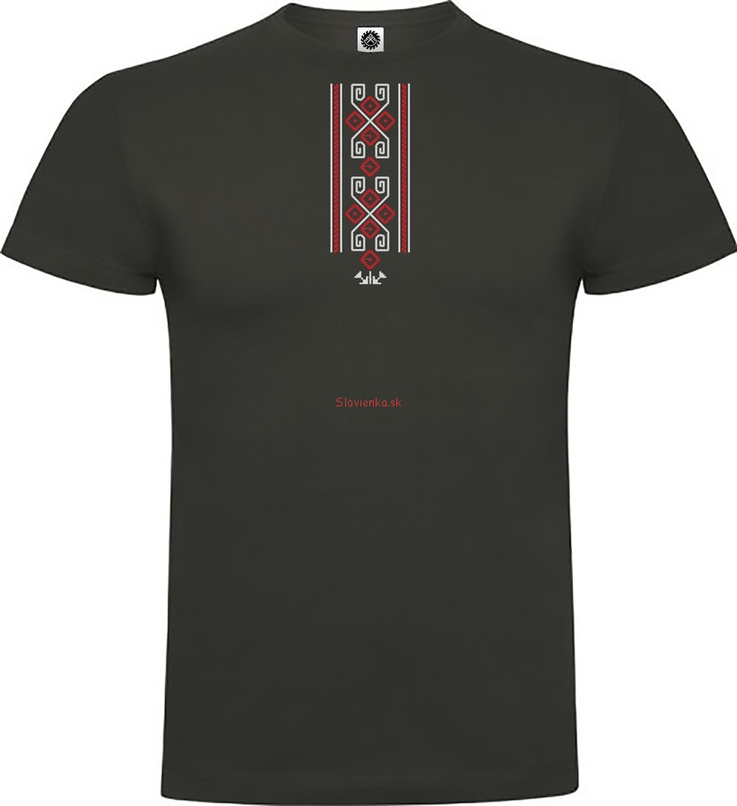 Vysivane_tricko_panske_muz_cierne_ukrajinsky_narodny_vzor-PAS-prvky_slovanske_cerveno_biele_slovienka.sk