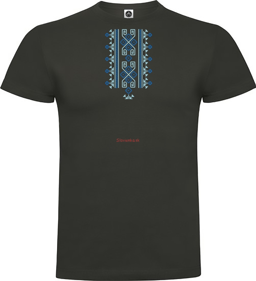 Vysivane_tricko_panske_muz_cierne_ukrajinsky_narodny_vzor_prvky_slovanske_svetlo-modro_modre_slovienka.sk