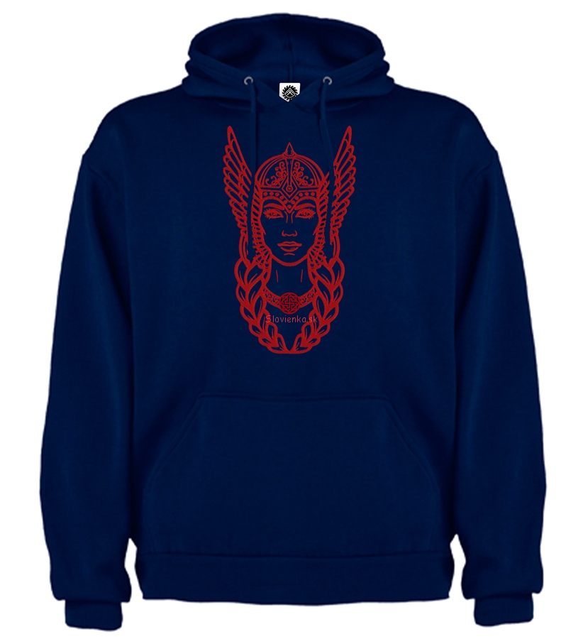 panska-mikina-s kapucnou-Muzska-vysivka-vysivana-Namornicka-modra-VALKYRIA-slovanska-bohyna-ochrankyna-bojovnikov-bordo_slovienka.sk