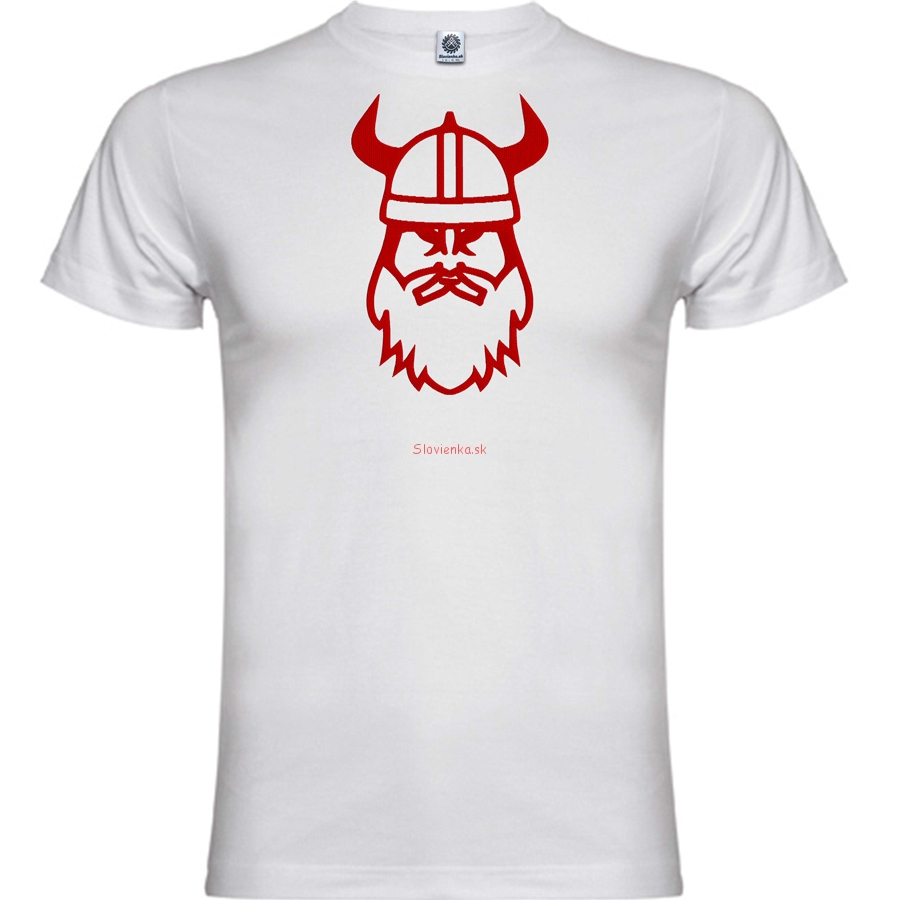 vysivane-tricko-biele-Viking-cervena-slovienka.sk