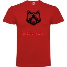 vysivane-tricko-cervene-Medved-cierna-slovienka.sk